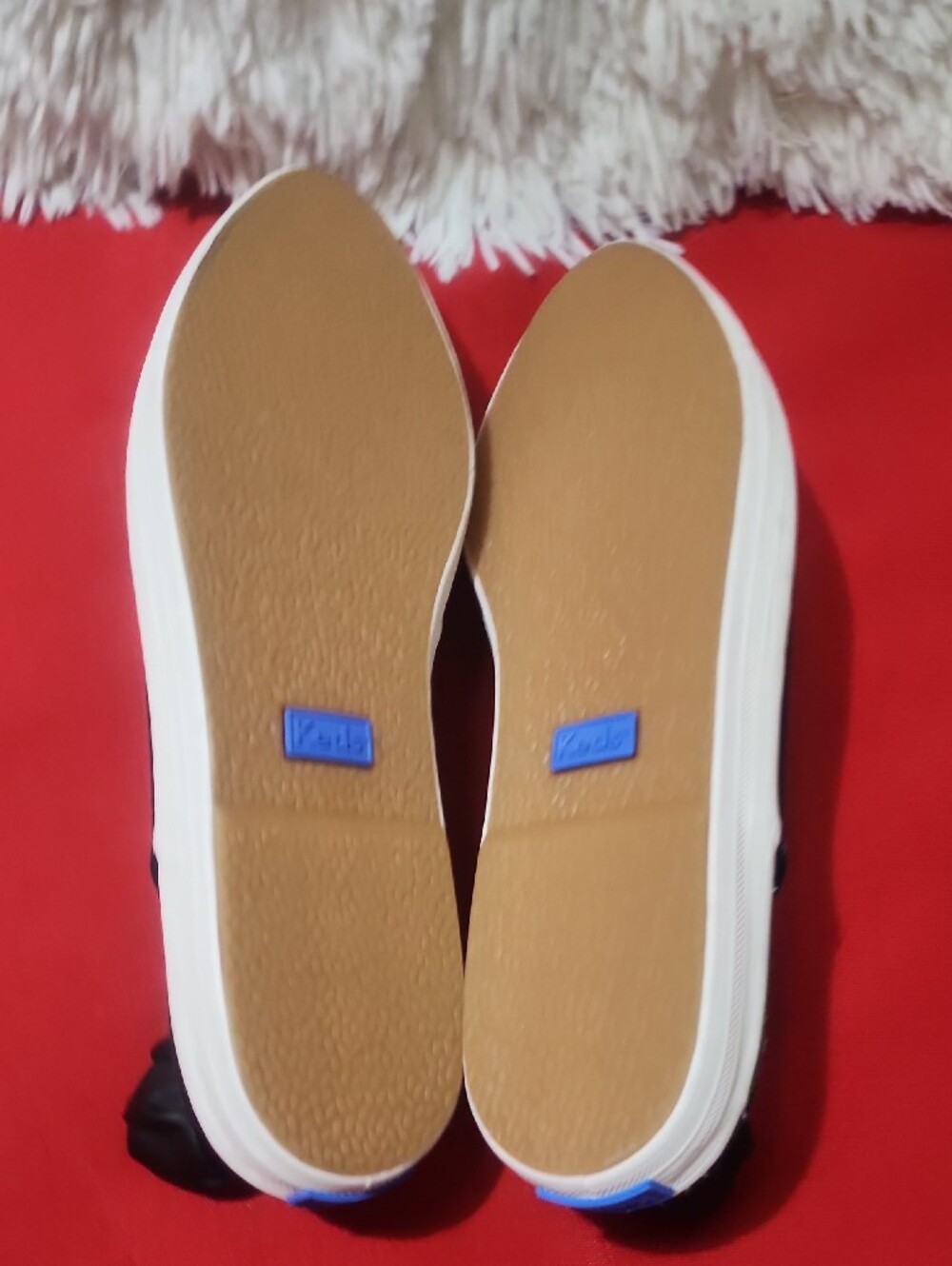 Keds Point Black Slip-On Slingback Flats with White Sole - Picture 8 of 11